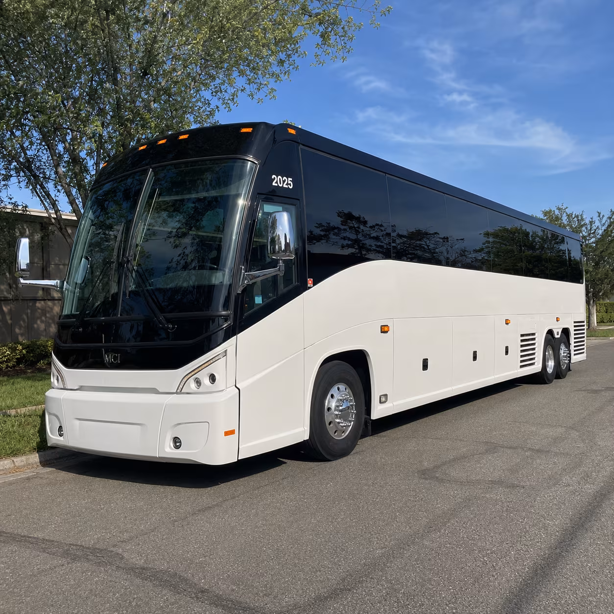 bloomington charter bus rental exterior