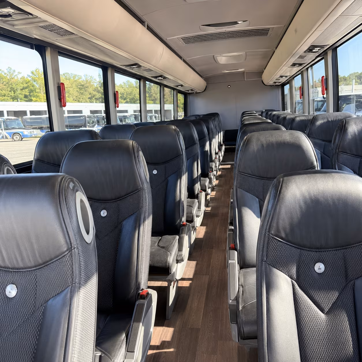 bloomington charter bus rental inside