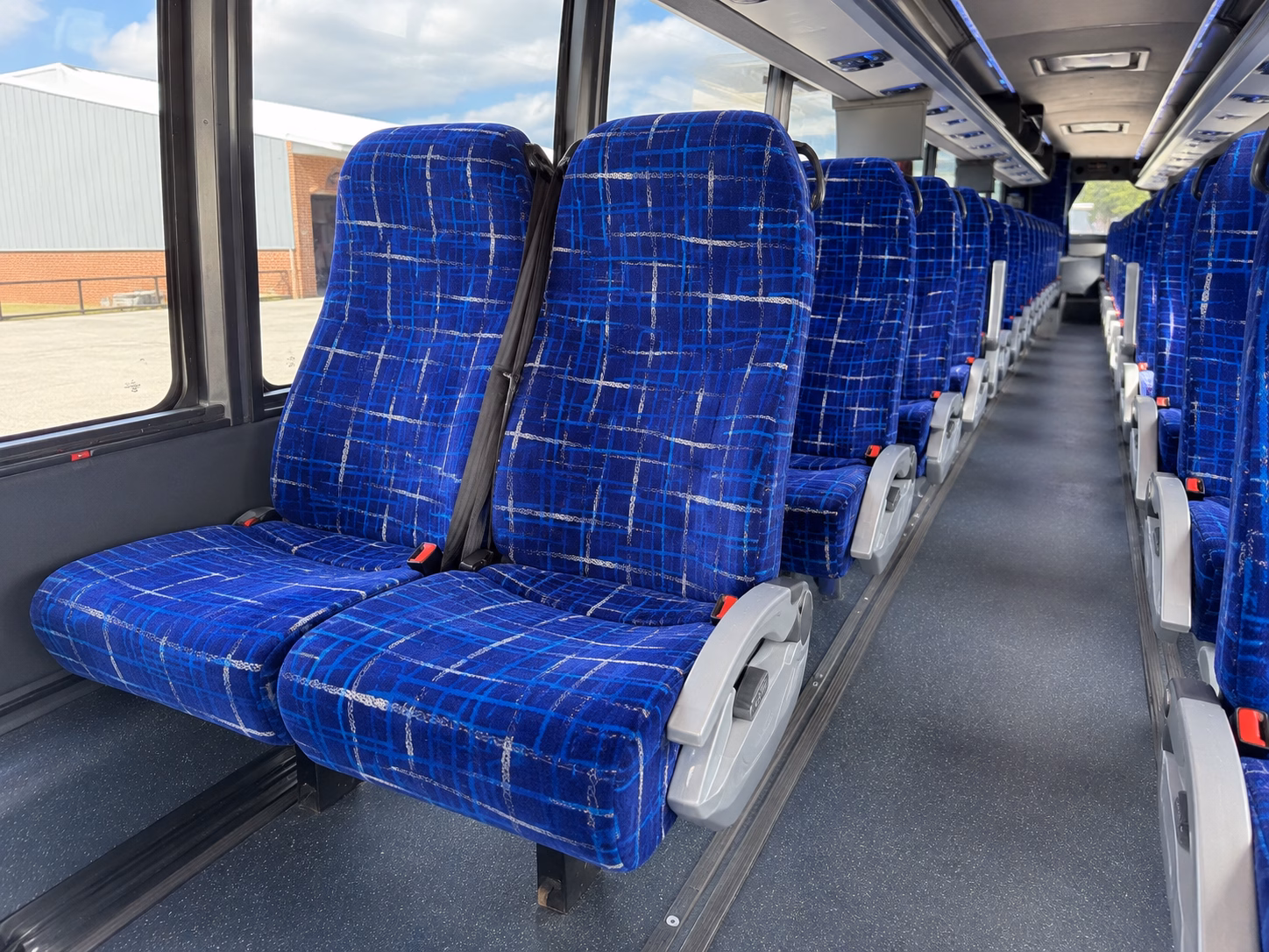 bloomington charter bus rental interior